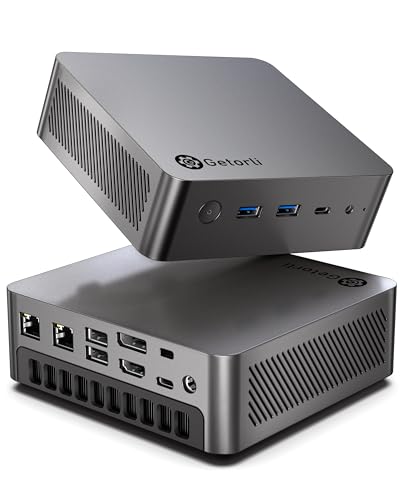 Image of Getorli Mini PC AMD Ryzen 7 8745HS CPU Radeon 780M Graphics Compact Gaming PC 16GB DDR5 RAM 500GB NVMe SSD Small Desktop Computer Dual 2.5GLAN 4K HDMI DP Micro PCs WiFi 6 BT5.3 Prebuilt OS Office Home