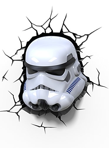 e-concept Distribution France - Lampe 3D - Stormtrooper - Blanc - Moderne - LED - Batterie - Murale - 31 cm x 31 cm x 31 cm