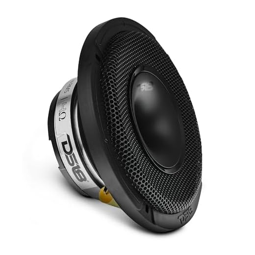 DS18 PRO-HY6.4MSL 6.5" Shallow Hybrid Mid-Range Car Audio Loudspeaker with Built-in Driver and Grill Included 300W Max 150W RMS 4 Ohms (1 Speaker)