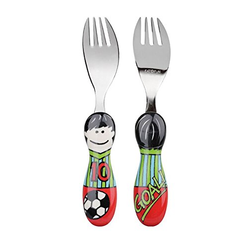 Eat4Fun Kiddos Kids Stainless Steel Fork, Tony, Multi Color