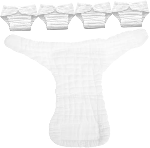 5 protectores de pañales de algodón lavables y reutilizables, suaves y absorbentes, para recién nacidos, talla S, para uso diario y natación