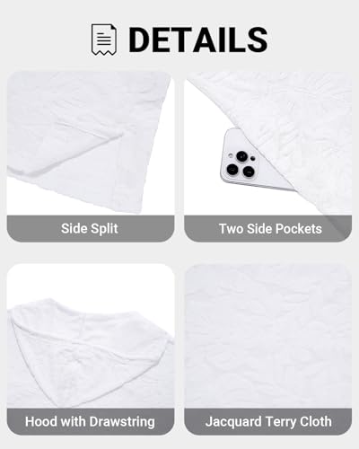 Pinup Fashion Terry Cloth Cover Up - Women 2025 Swimsuit Coverup Oversized Hooded Towel Dress with Pockets3