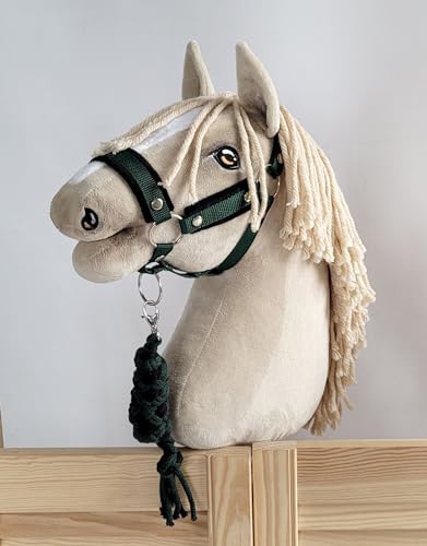 Hobby Horse Kantar A3 evita rozaduras con su piel negra y ajuste caqui