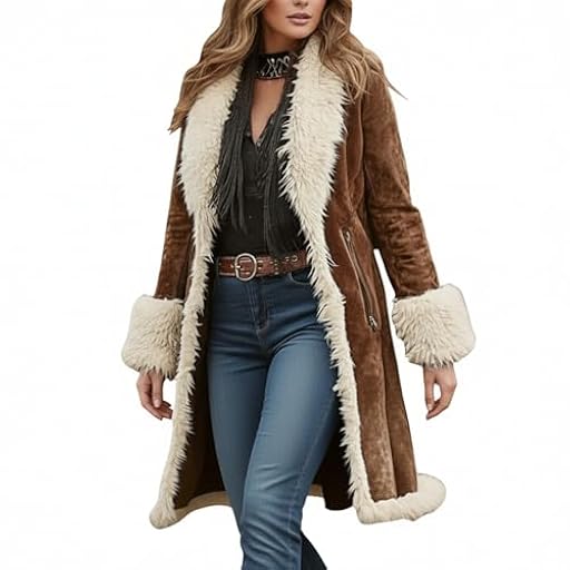 Generisch Abrigo de invierno largo de ante para mujer, estilo occidental vintage, chaqueta de invierno de los años 70 con forro polar, gabardina mullida, cálida, chaqueta de forro polar, gruesa y | Ya disponible en tu tienda friki favorita! En mundofriki.es! Generisch Abrigo de invierno largo de ante para mujer, estilo occidental vintage, chaqueta de invierno de los años 70 con forro polar, gabardina mullida, cálida, chaqueta de forro polar, gruesa y | Ya disponible en tu tienda friki favorita! En mundofriki.es!