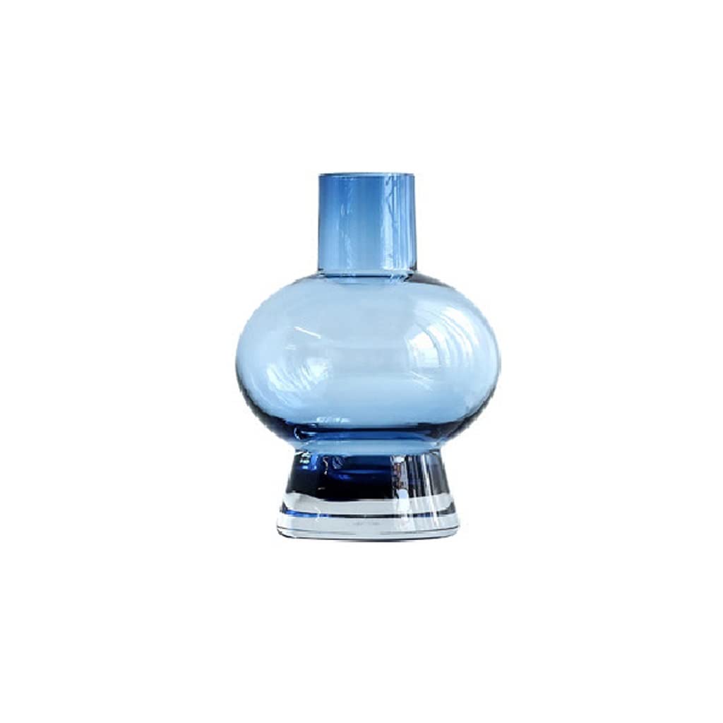 Vase en verre décoration soft TXXMM transparent de style haut de gamme 16cm