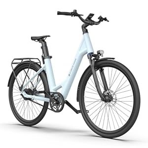 A Dece Oasis ADO E-bike 28 inch E-bike Air 28 elektrische fiets, 345,00 Wh accu, ebike dames en heren, 1 versnelling, momentensensor, riemaandrijving