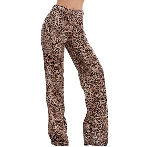 Pantalon d'été femme léopard fluide large coupe Palais Ampi