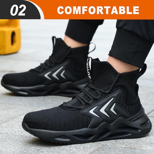Image of Steel Toe Shoes for Men Work Safety Industrial Protective Men's Work Shoes for Construction Comfortable Lightweight Warehouse Factory