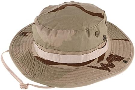 QMFIVE Tactical Boonie Hat, Unisex Camouflage Rounded Hat Fisherman Sun Protection Cap for Outdoor Airsoft Paintball Climb Camping