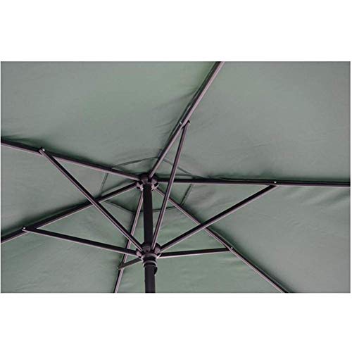 Sombrilla de aluminio 2.4m dosel paraguas resistente UV con manivela playa 3