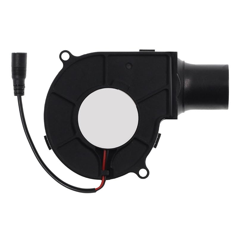 Hattba 7530 - Ventilador de barbacoa con rodamiento centrífugo de refrigeración por aire, ventilador de refrigeración centrífugo de 3700 RPM 12 V, ventilador eléctrico para acampar al aire libre