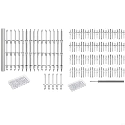 Clavos de Doble Cabeza para zócalos 600 piezas con herramienta de instalación sin marcas para molduras de madera maciza miniatura 3