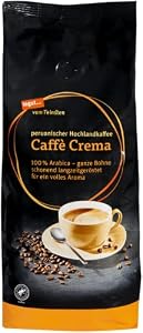 tegut... vom Feinsten - Caffè Crema ganze Bohnen, peruanischer Hochlandkaffee Arabica, 1 x 1 kg