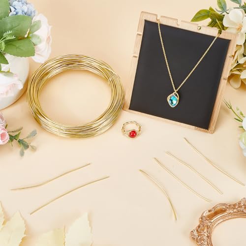 SUNNYCLUE 30M Aluminum Crafting Wire 1.2mm Jewellery Wire 17 Gauge Aluminum Wire Gold Bendable Metal Craft Wire Bendable Metal Wire for Jewellery Making Wire Wrapping Beading Sculpting Floral Modeling - Image 4