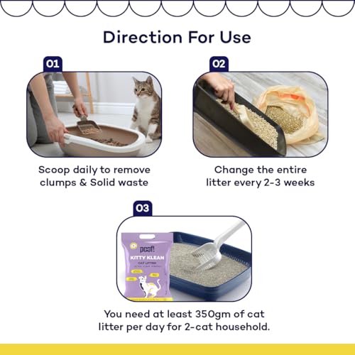 Image of Poof! Kitty Klean Cat Litter, Quick Clean Formula, Fresh Lavender, Instant Clumping, Advanced Odor Control, Easy to Scoop, 5kg