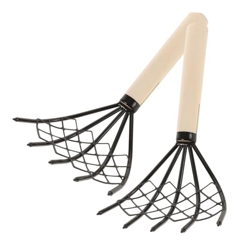 VOSAREA 2pcs Carbon Steel Clam Rake with Net for Efficient Seafood Digging Durable Handle Easy to Clean for Clamming Oysters and Beach Use -  Y3MTO38EO57393LGR512B