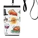 Happy Thanksgiving Day Watercolor Pattern Phone Wallet Purse Hanging Mobile Pouch Black Pocket