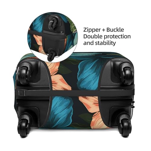 Travel Luggage Cover Fashion Suitcase Protector Hibiscus Flowers Pattern Spandex Baggage Covers Washable Suitcase Covers Anti-Scratch Luggage Cover Protectors Fits 18-32 Inch Suitcases Medium3