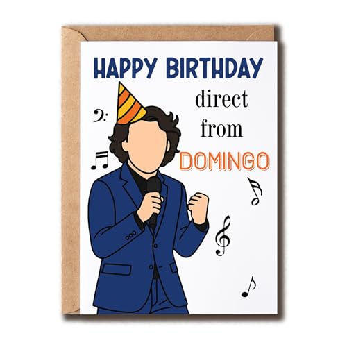 BPKDesigns Happy Birthday Direct Domingo Card - Hilarious Inspired Card - Funny Birthday Greeting - Sarcastic Keepsake - Gift For Husband - Him