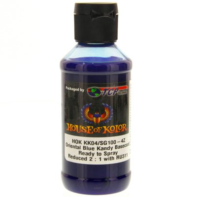 House of KolorOriental Blue Candy Basecoat Pre-Blended R-T-S 4-Oz Bottle