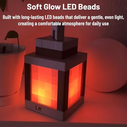 Lampe de nuit LED pixelisée 16 couleurs rechargeable à télécommande - 7