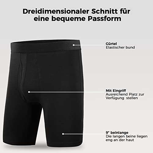 Boxer hombre largos calzoncillos de algodon pack suave que no se sube 5
