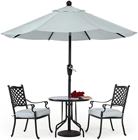 ABCCANOPY 2.7M Parasol Patio Umbrella Table Market Umbrella with Push Button Tilt for Garden, Deck, Backyard and Pool, 8 Ribs 13+Colors