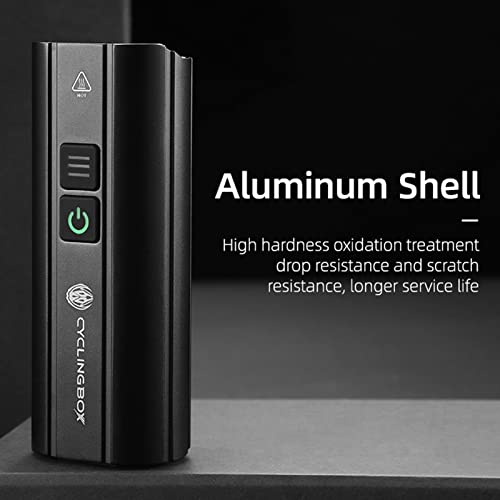 Farol de bicicleta da Hyranect capa de liga de alumínio, recarregável por USB, 1800 lúmens, super br