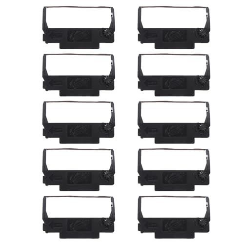 Cinta de impresora de caja registradora de nylon negro resistente, pack de 10 unidades
