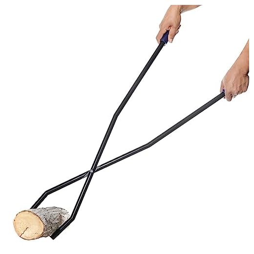40-Inch Fire Log Tongs Firewood Grabber,Wrought Iron Large Fire Pit Tool Outdoor/Indoor Bonfire Campfire Backyard Deck Camping Heavy Duty Metal Log Grabber Rustproof Safely Moves Firewood