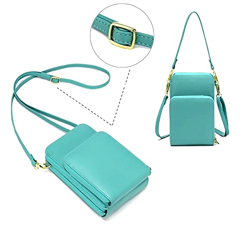 Image of Crossbody Cellphone Purse Women Touch Screen Bag RFID Blocking Wallet Handbag Shoulder Strap