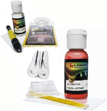 Langka Accessory Bundle and 1oz Touch-Up Paint Compatible with 2013, Fiat, 500, LF3, Electric Orange Tricoat.