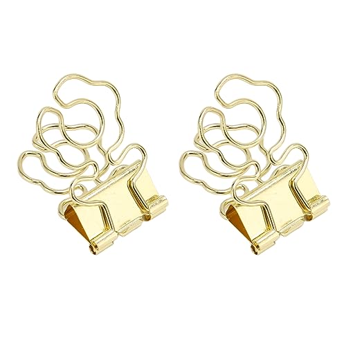 Clips de reliure fleur en métal robuste or pour certificats importants - 6