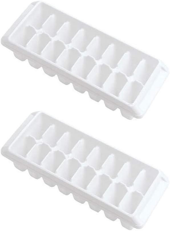 Kitch Ice Tray Easy Release White Ice Cube Trays, 16 Cube (Pack of 2) (2867-WHT-2)