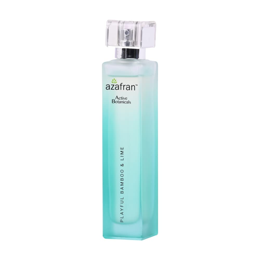 Azafran Active Botanicals Fragrances | Playful Bamboo & Lime Perfume For Men & Women | Long Lasting Citrus Fragrance | 80ml