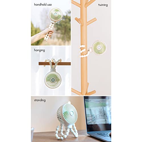 Ventilador USB portátil con trípode flexible y funcionamiento silencioso 3