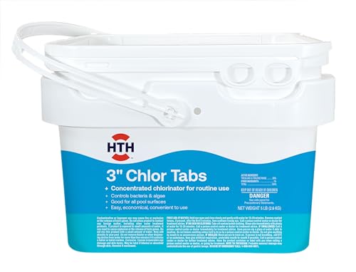 HTH 42064 Swimming Pool Care 3 Chlorine Shock Individually Wrapped Tablets 5lb