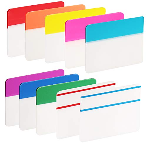 ExcelFu 400 Pieces 2 inch Index Tabs Flag Dispensers Sticky Page Markers Colored Tape for Binders, Books, Notebooks and File Folders