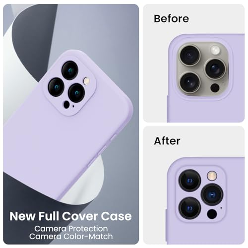 Image of FireNova Designed for iPhone 16 Pro Max Case, Silicone Upgraded [Camera Protection] Phone Case, Soft Anti-Scratch Microfiber Lining Inside, 2024, Clove Purple