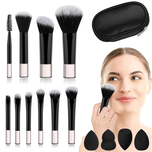 Catálogo de Sets de pinceles y brochas para comprar online. 45 Brochas para Maquillaje, JASUVII 10 Makeup brush set+ 4 Puff, Brochas para Base, Juego de Brochas para Maquillar Ojos, Mejillas y Rostro, Set de brochas cosméticas multifunction,...