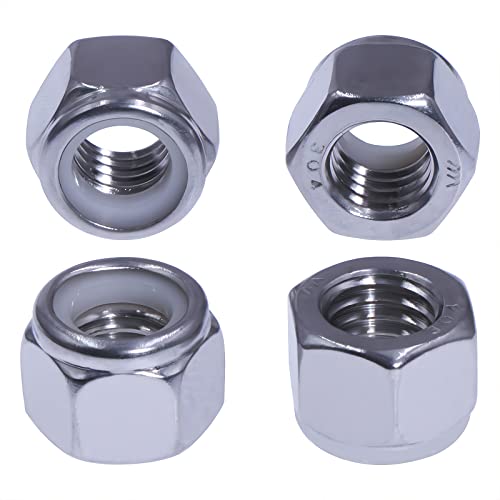 Écrous de verrouillage acier inoxydable 304 à insert nylon 1/2-13 pour quincaillerie et mécanique