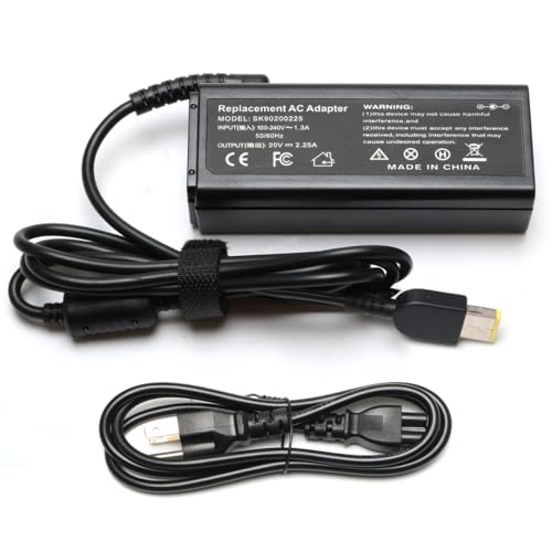 Jeestam 45W 20V 2.25A Adapter Laptop Charger Compatible for Lenovo ADLX45NLC3A ADLX45NCC3A ADLX45NDC3A ADLX45NCC2A ADLX45NLC2A 45N0289 45N0290 45N0294 0B47030 0C19880 36200245 Power Cord