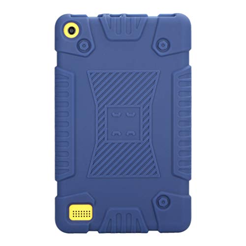 Mobestech Silicone Tablet Protective Case Anti-Slip Soft Skin Rubber Drop Resistance All-In Package Handle Tablet Cover for Home Office School (Blue)