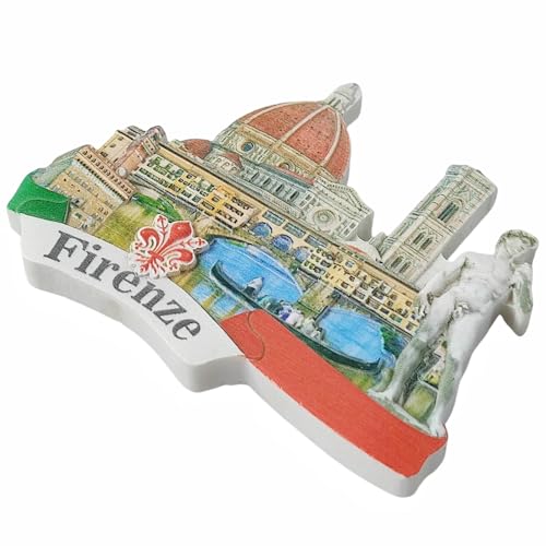 Imán decorativo de polímero para refrigerador de Italia miniatura 3