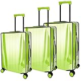 YSSPPOY 3 Pieces Luggage Cover, Thickness Clear Suitcase Covers for Luggage, 20