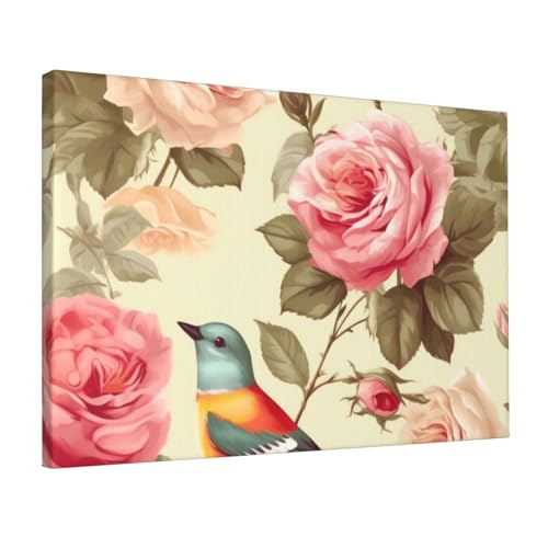 Impression sur toile roses anglaises pour illuminer un salon sombre