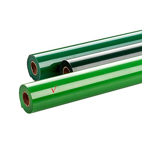 Image of guangyintong Fruit Green Heat Transfer Vinyl HTV Rolls, 12 inch x 8ft Fruit Green Iron on Vinyl for T-Shirts Glossy Surface HTV Vinyl for All Cutter Machines Easy to Cut & Weed for Heat Vinyl Design