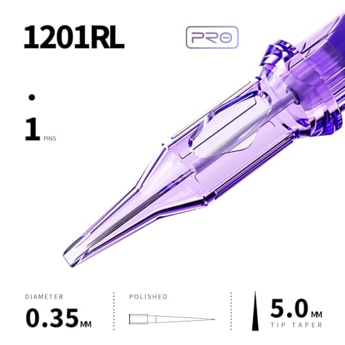 Image of Mast Pro Cartridge Tattoo Needles Disposable 20Pcs of One Box Standard Size Round Liner 1201RL
