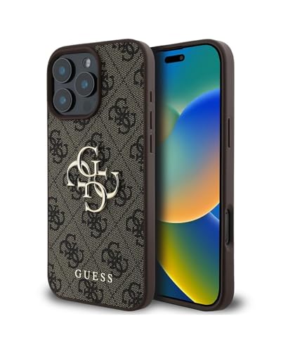 CG MOBILE Guess GUHCP16X4GMGBR hülle für iPhone 16 Pro Max 6.9 braun hardcase 4G Big Logo
