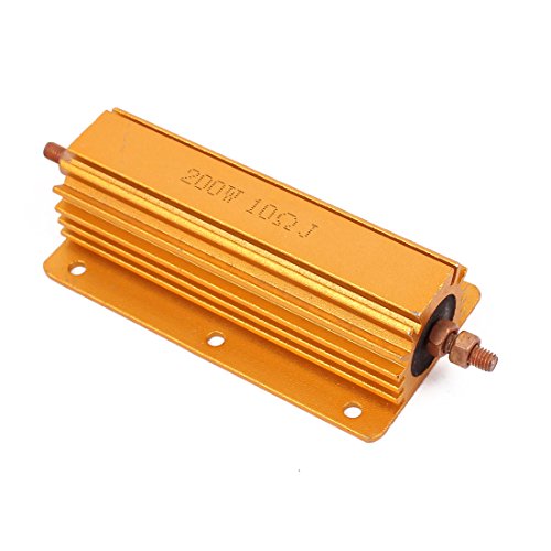 sourcingmap 5% 200W 10 Ohm Axial Lead Gold Tone Heatsink Aluminum Clad Resistor - Image 3